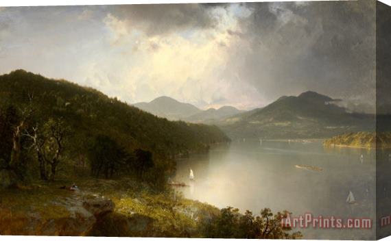 John Frederick Kensett View on The Hudson Stretched Canvas Print / Canvas Art