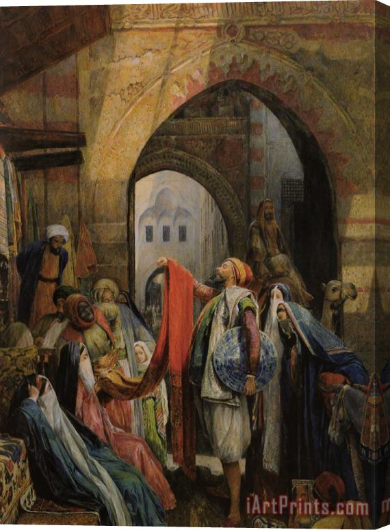 John Frederick Lewis A Cairo Bazaar The Della 'l' Stretched Canvas Print / Canvas Art