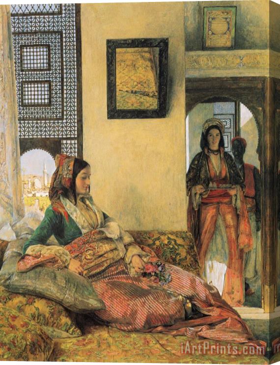John Frederick Lewis Life in The Hareem, Cairo Stretched Canvas Painting / Canvas Art