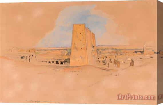 John Frederick Lewis Temple of Edfou, Upper Egypt Stretched Canvas Print / Canvas Art