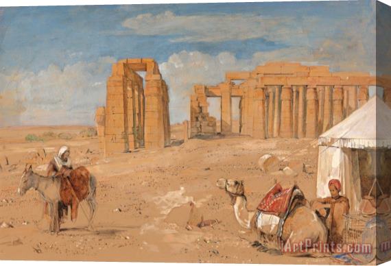 John Frederick Lewis The Ramesseum at Thebes Stretched Canvas Print / Canvas Art