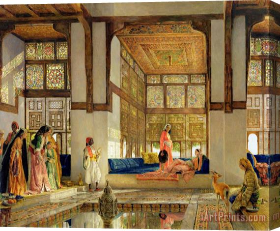 John Frederick Lewis The Reception Stretched Canvas Print / Canvas Art