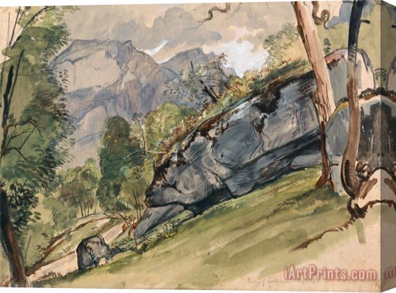 John Frederick Lewis The Valley of Lutscheuen Stretched Canvas Print / Canvas Art