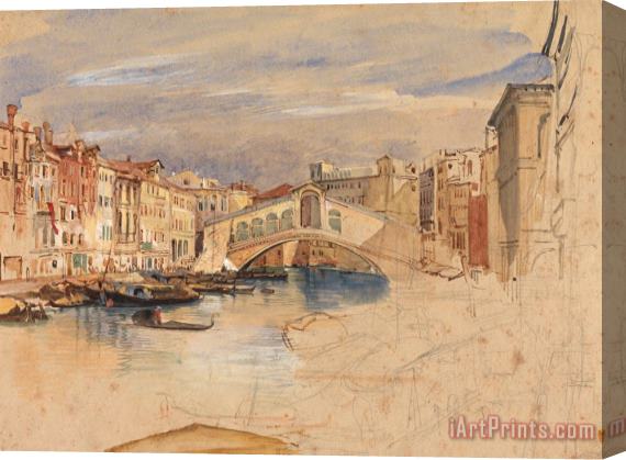 John Frederick Lewis Venice The Grand Canal And Rialto Stretched Canvas Painting / Canvas Art