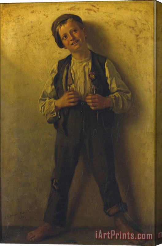 John George Brown Street Urchin Stretched Canvas Painting / Canvas Art