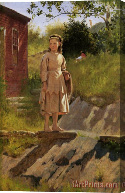John George Brown Young Girl Stretched Canvas Print / Canvas Art