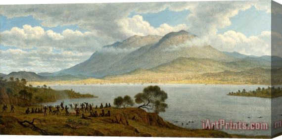 John Glover Mount Wellington And Hobart Town From Kangaroo Point Stretched Canvas Print / Canvas Art