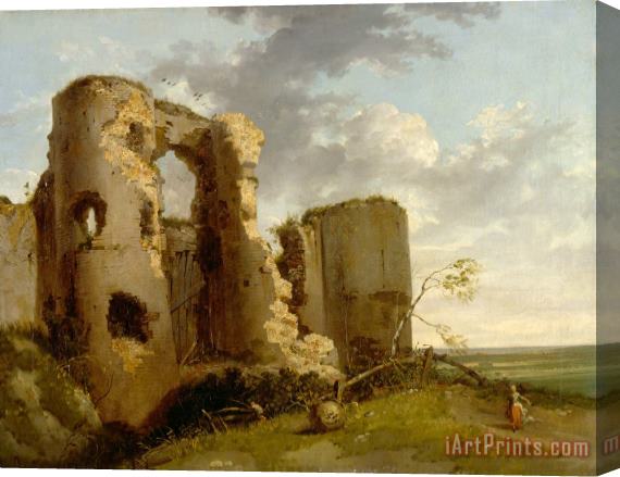 John Hamilton Mortimer West Gate of Pevensey Castle, Sussex Stretched Canvas Painting / Canvas Art