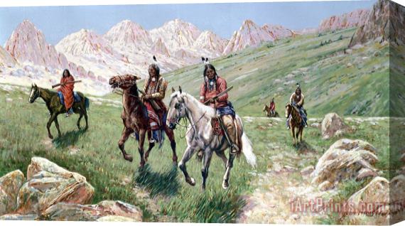 John Hauser In the Cheyenne Country Stretched Canvas Print / Canvas Art