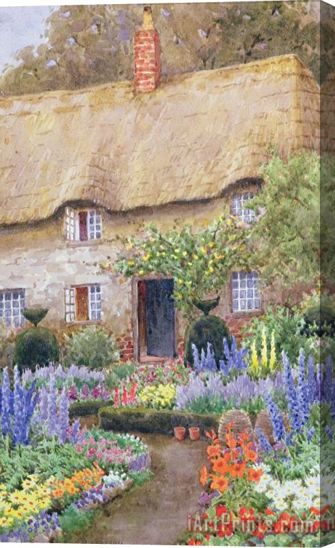 John Henry Garlick A Cottage Garden in Full Bloom Stretched Canvas Painting / Canvas Art