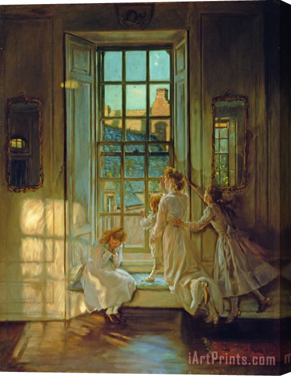 John Henry Lorimer The Flight of the Swallows Stretched Canvas Print / Canvas Art