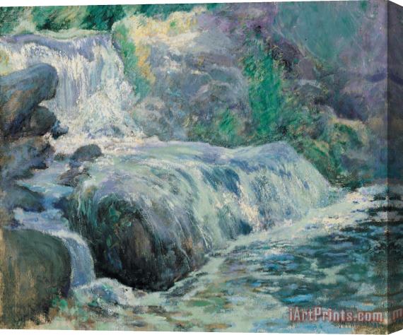 John Henry Twachman Waterfall Stretched Canvas Painting / Canvas Art