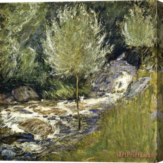 John Henry Twachtman Horseneck Falls, Greenwich, Connecticut Stretched Canvas Painting / Canvas Art