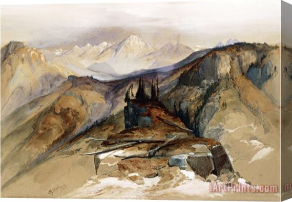 John James Audubon Distant Peaks 1873 Stretched Canvas Print / Canvas Art