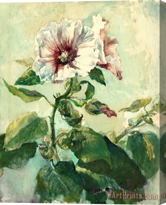 John LaFarge Study of Pink Hollyhocks in Sunlight, From Nature Stretched Canvas Painting / Canvas Art