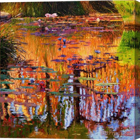 John Lautermilch Ripples on Fall Pond Stretched Canvas Print / Canvas Art
