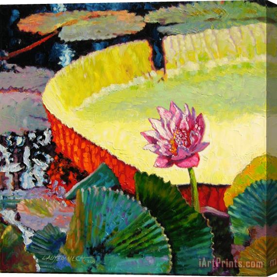 John Lautermilch Summer Colors on the Pond Stretched Canvas Painting / Canvas Art