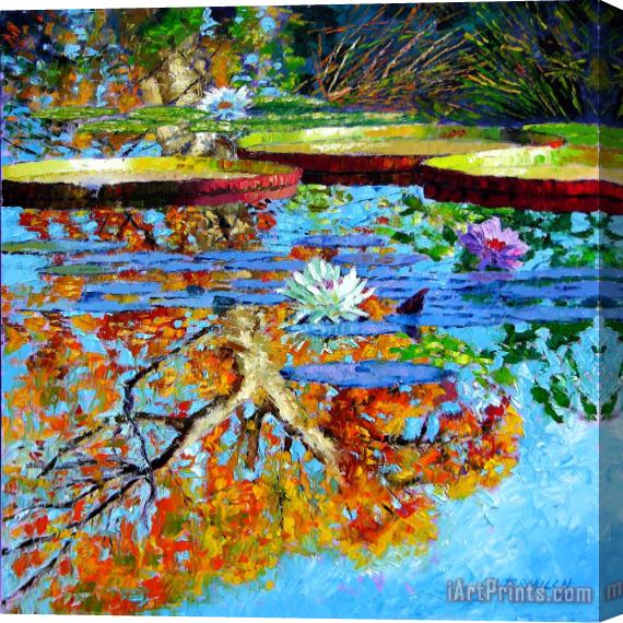 John Lautermilch The Reflections of Fall Stretched Canvas Painting / Canvas Art