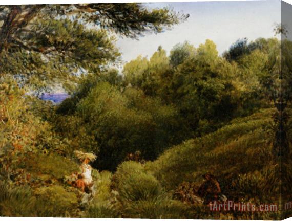 John Linnell A Surrey Glade Stretched Canvas Painting / Canvas Art