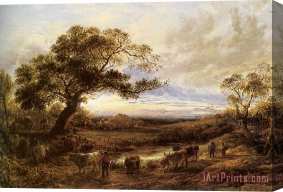 John Linnell Evening Stretched Canvas Print / Canvas Art
