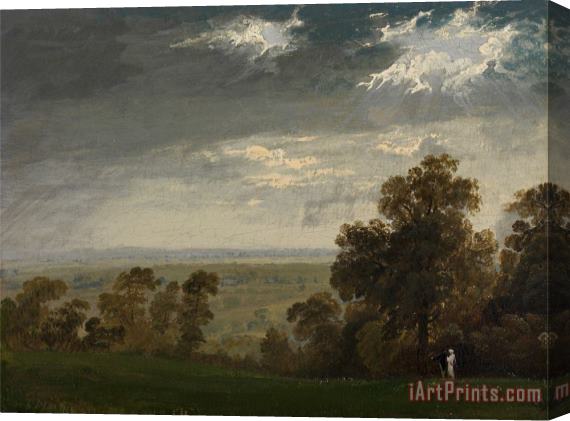 John Martin Landscape, Possibly The Isle of Wight Or Richmond Hill Stretched Canvas Print / Canvas Art