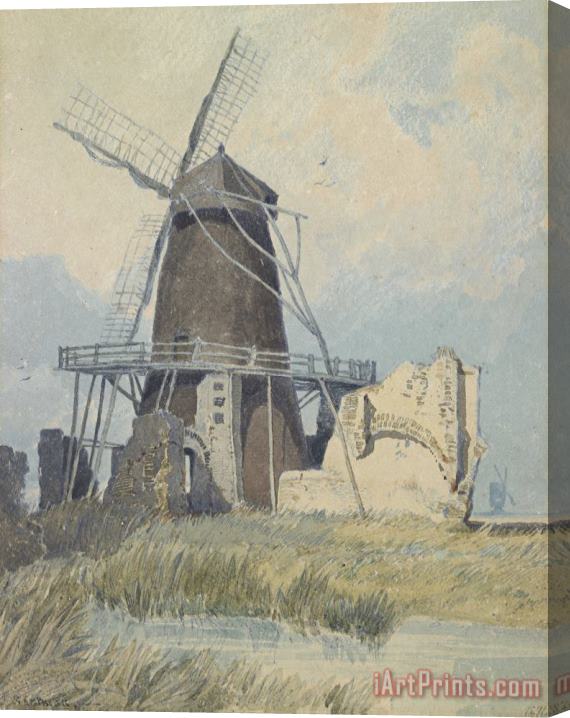 John Sell Cotman The Mill St Benet's Abbey Stretched Canvas Print / Canvas Art