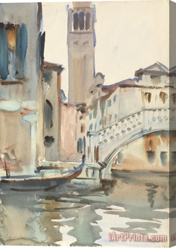 John Singer Sargent A Bridge And Campanile, Venice Stretched Canvas Painting / Canvas Art
