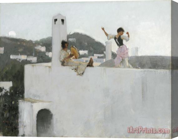 John Singer Sargent Capri Girl on a Rooftop Stretched Canvas Print / Canvas Art