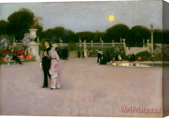 John Singer Sargent In The Luxembourg Gardens Stretched Canvas Print / Canvas Art