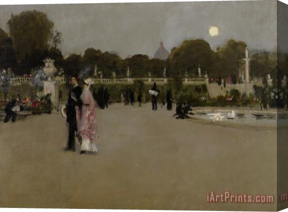 John Singer Sargent Luxembourg Gardens At Twilight Stretched Canvas Painting / Canvas Art