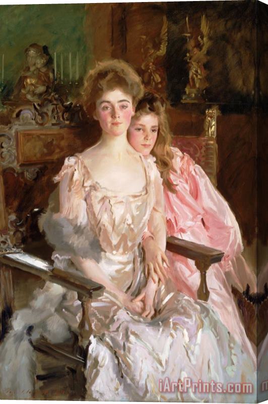 John Singer Sargent Mrs. Fiske Warren (gretchen Osgood) And Her Daughter Rachel Stretched Canvas Print / Canvas Art