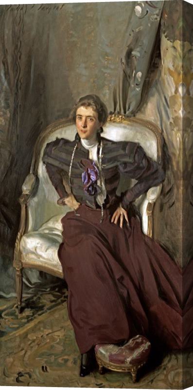 John Singer Sargent Portrait of Miss Alice Brisbane Thursby Stretched Canvas Painting / Canvas Art