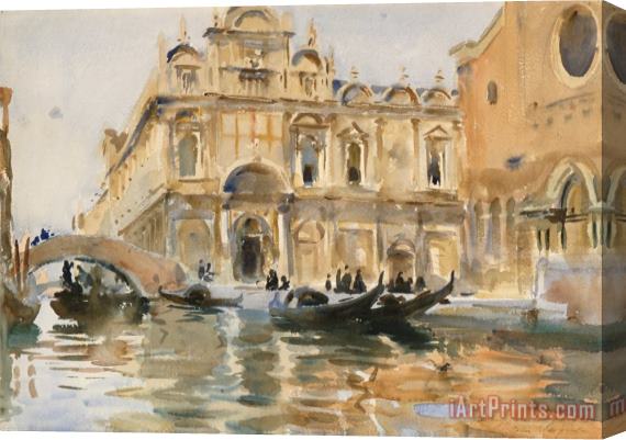 John Singer Sargent Rio Dei Mendicanti, Venice Stretched Canvas Print / Canvas Art