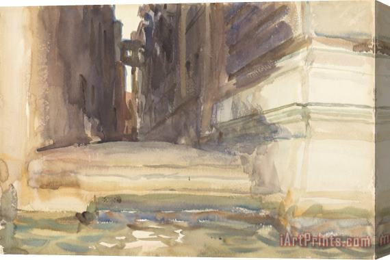 John Singer Sargent The Calle Della Rosa with The Monte Di Pieta, Venice Stretched Canvas Print / Canvas Art