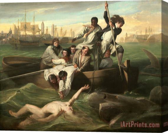 John Singleton Copley Watson And The Shark Stretched Canvas Painting / Canvas Art