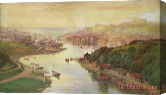 John Sowden Whitby from Larpool Stretched Canvas Print / Canvas Art