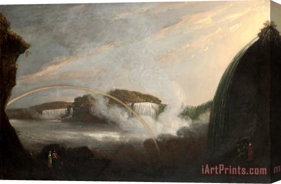 John Trumbull Niagara Falls From Below The Great Cascade on The British Side, 1808 Stretched Canvas Print / Canvas Art