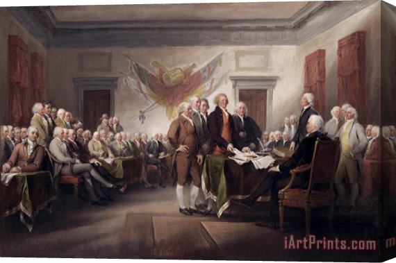 John Trumbull The Declaration of Independence, July 4, 1776 Stretched Canvas Print / Canvas Art
