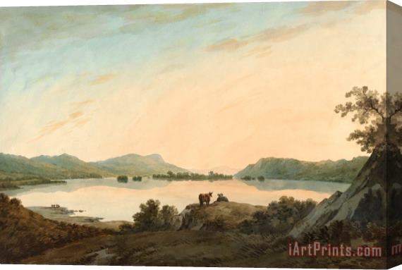 John Warwick Smith Lake Windermere From Calgarth with Belle Isle Stretched Canvas Print / Canvas Art