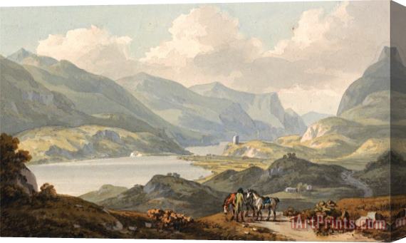 John Warwick Smith The Lakes of Llanberis Stretched Canvas Print / Canvas Art
