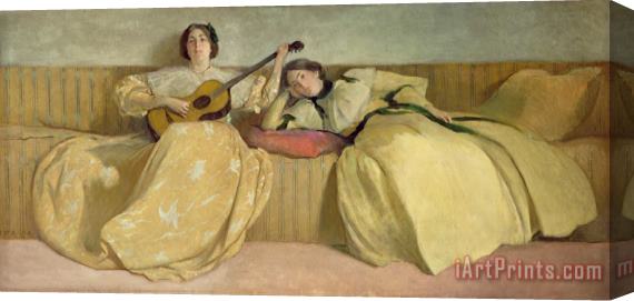 John White Alexander Panel for Music Room Stretched Canvas Painting / Canvas Art