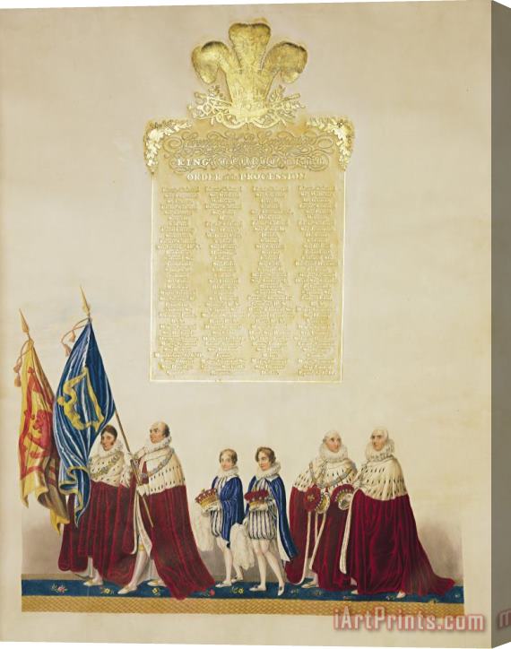 John Whittaker Ceremonial of The Coronation of King George IV Stretched Canvas Print / Canvas Art