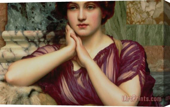 John William Godward A Classical Beauty Stretched Canvas Painting / Canvas Art