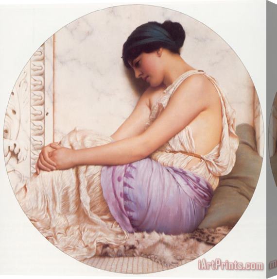 John William Godward A Grecian Girl Stretched Canvas Painting / Canvas Art