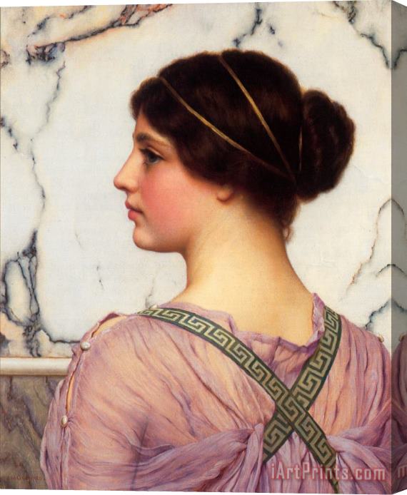 John William Godward A Grecian Lovely Stretched Canvas Painting / Canvas Art