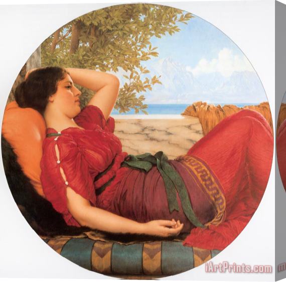 John William Godward In Realms of Fancy Stretched Canvas Print / Canvas Art