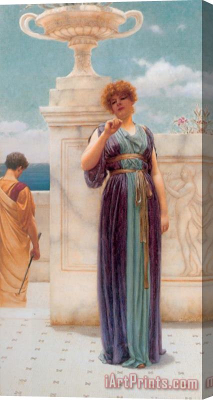 John William Godward The Engagement Ring Stretched Canvas Print / Canvas Art
