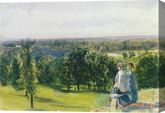 John William Inchbold In Richmond Park Stretched Canvas Print / Canvas Art