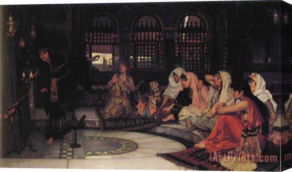 John William Waterhouse Consulting The Oracle Stretched Canvas Print / Canvas Art