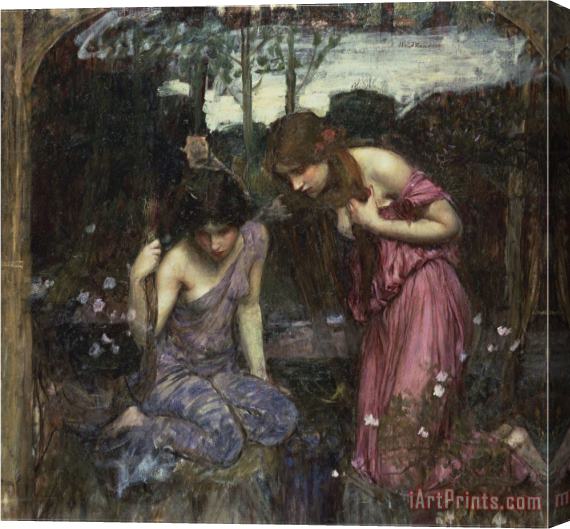 John William Waterhouse Nymphs Finding The Head of Orpheus Stretched Canvas Print / Canvas Art